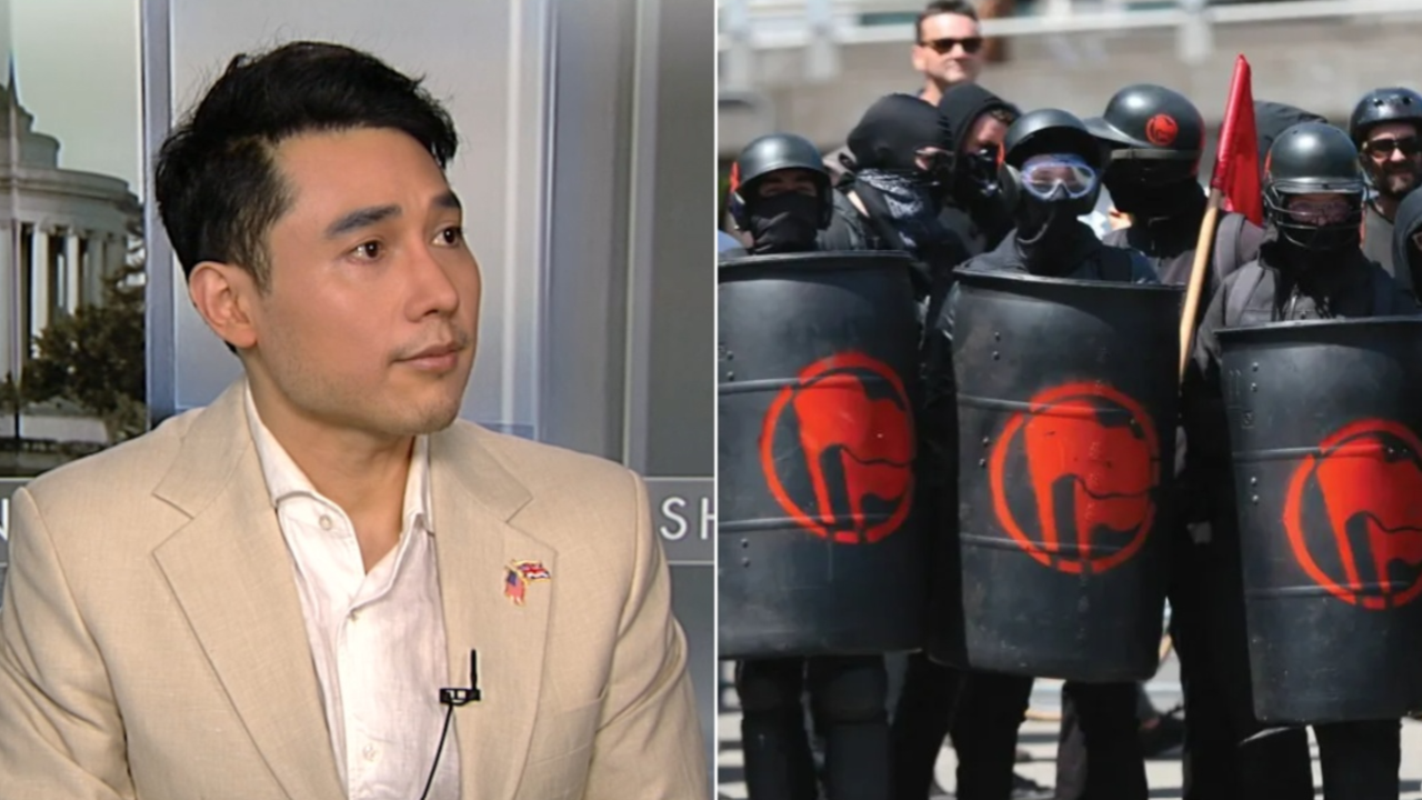 Žurnalistas veteranas stumia atgal į liberalų pasakojimą, sumušdamas smurtą Antifa